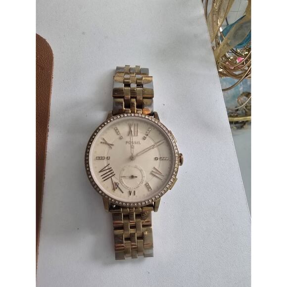 Fossil Q Hybrid Virginia Rose Gold-Tone Stainless Steel Smartwatch FTW1106 - Picture 2 of 11